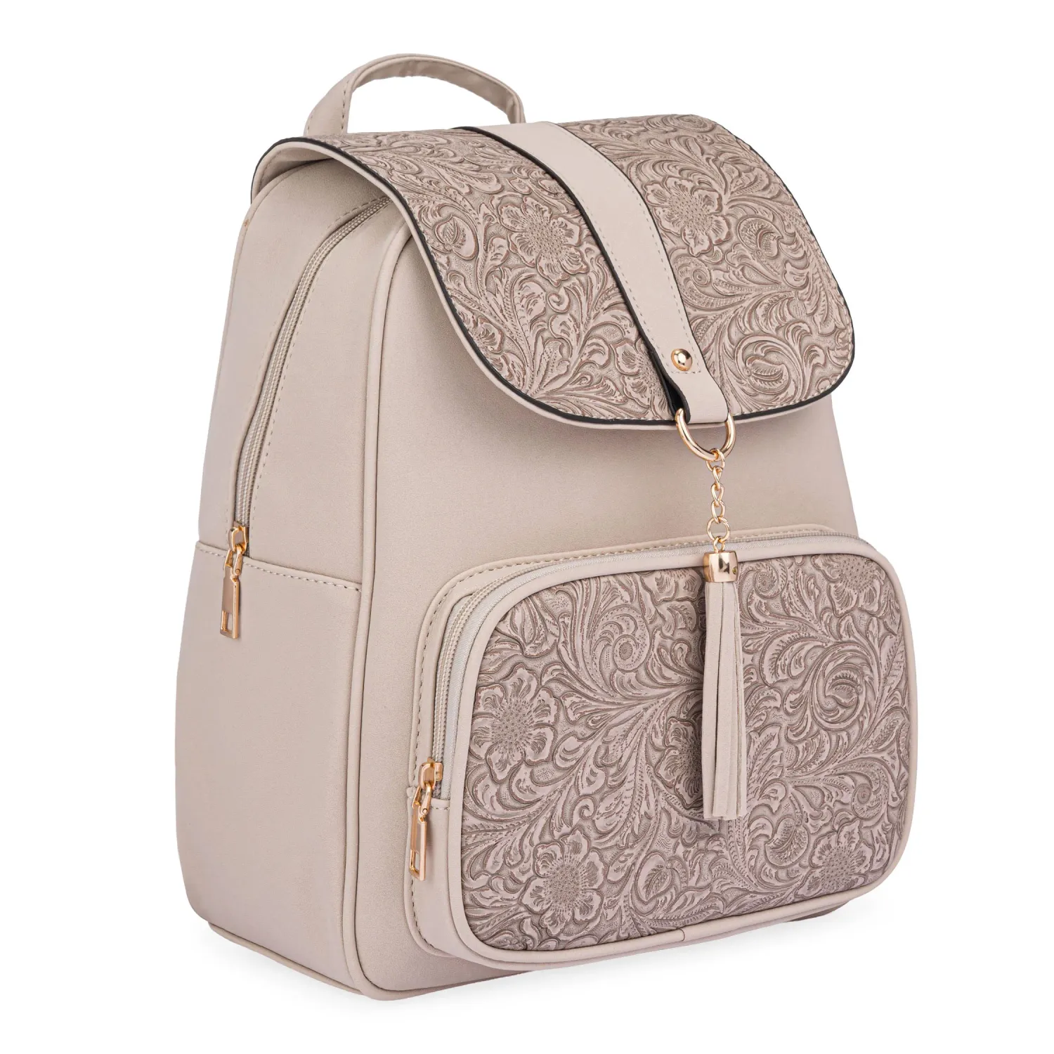 Mochila Limoni Dama Zoya color beige | Platanitos