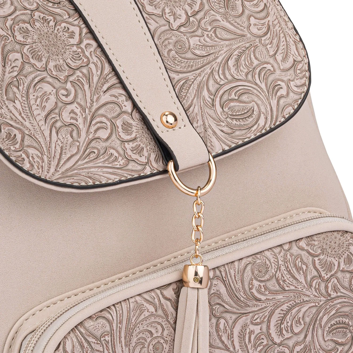 Mochila Limoni Dama Zoya color beige | Platanitos