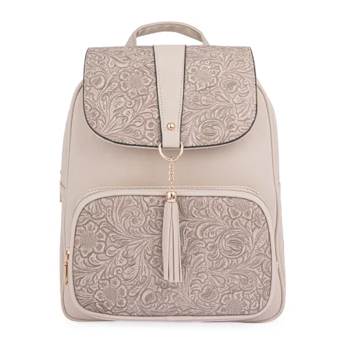 Mochila Limoni Dama Zoya color beige | Platanitos