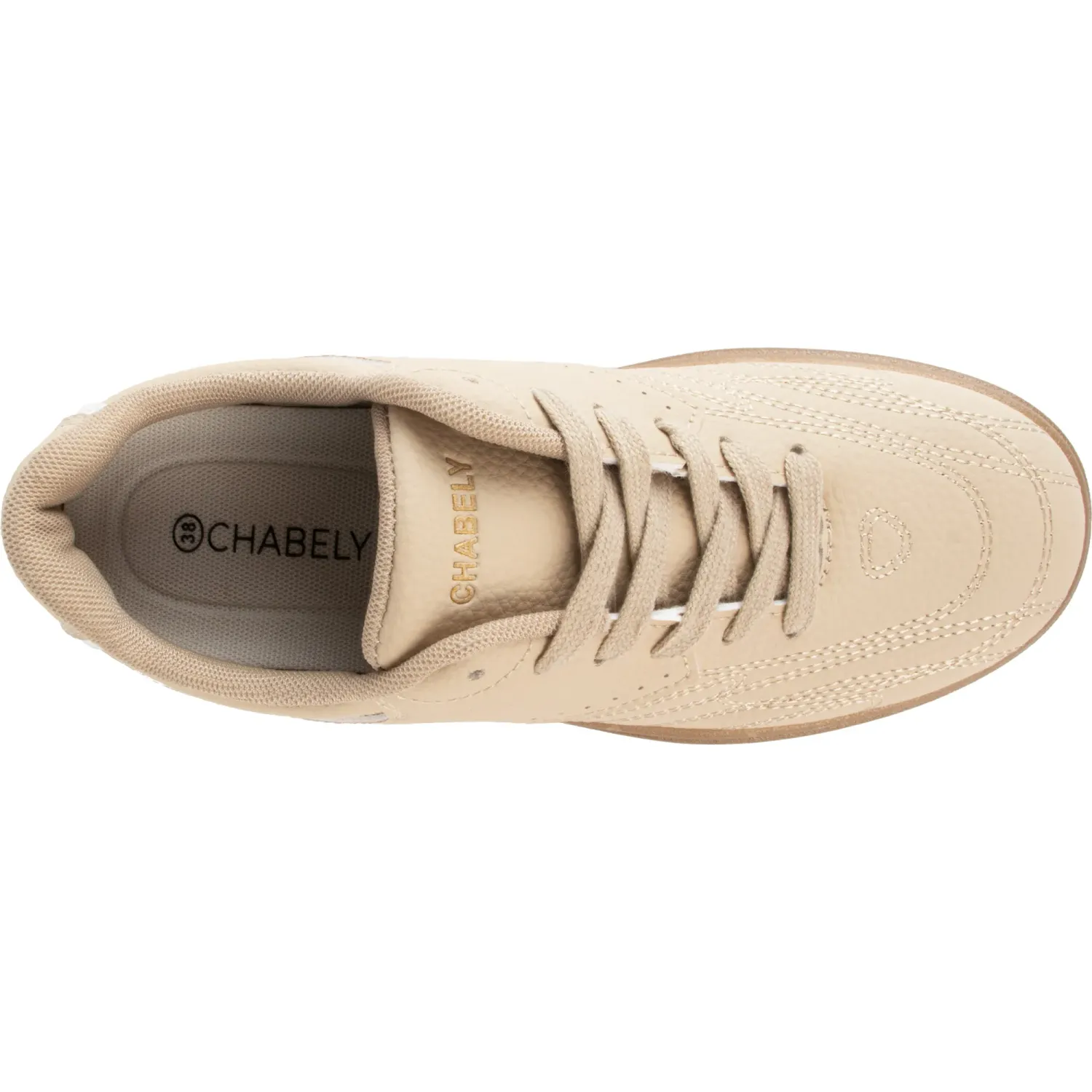 CHABELY Zapatilla Chabely Casual Mujer 2yz156 color beige / blanco | Platanitos