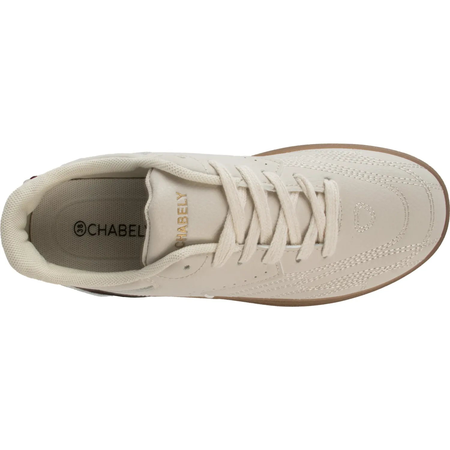 CHABELY Zapatilla Chabely Casual Mujer 2yz156 color marfil | Platanitos
