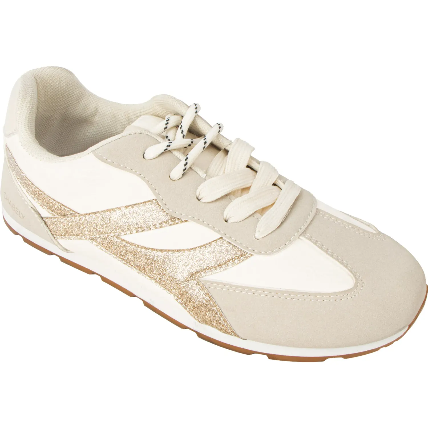 CHABELY Zapatilla Chabely Casual Mujer 2yz155 color blanco / dorado | Platanitos