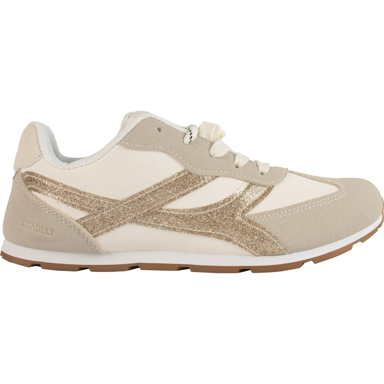 CHABELY Zapatilla Chabely Casual Mujer 2yz155 color blanco / dorado | Platanitos