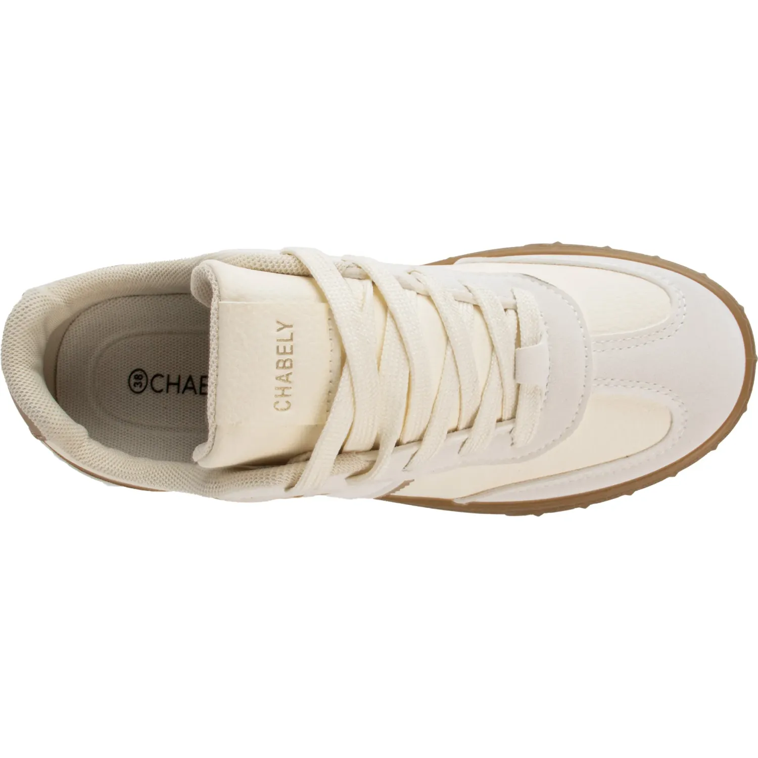 CHABELY Zapatilla Chabely Casual Mujer 2yz154 color hueso | Platanitos