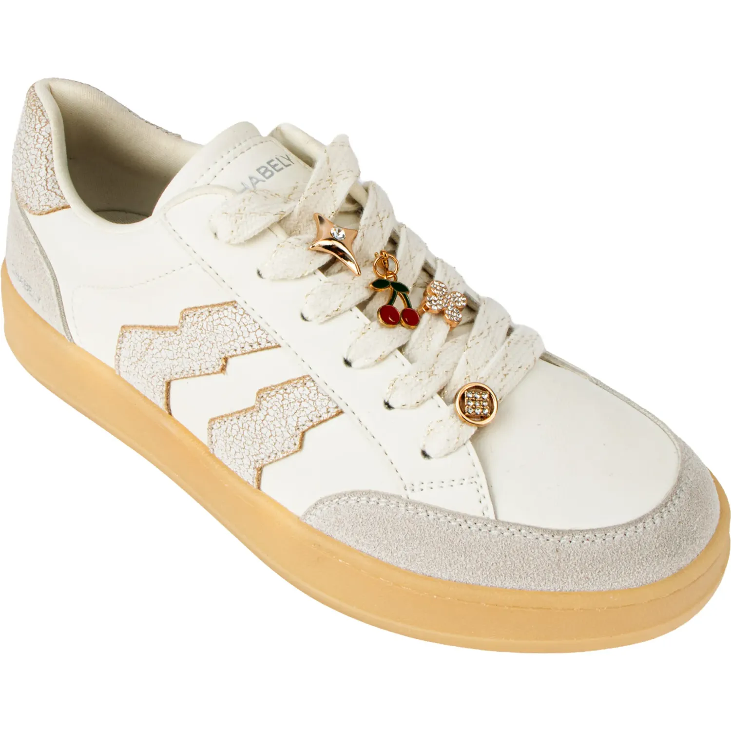 Zapatilla Chabely Casual Mujer 2yz149 color blanco/plata | Platanitos