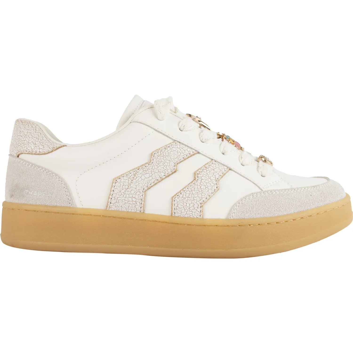Zapatilla Chabely Casual Mujer 2yz149 color blanco/plata | Platanitos