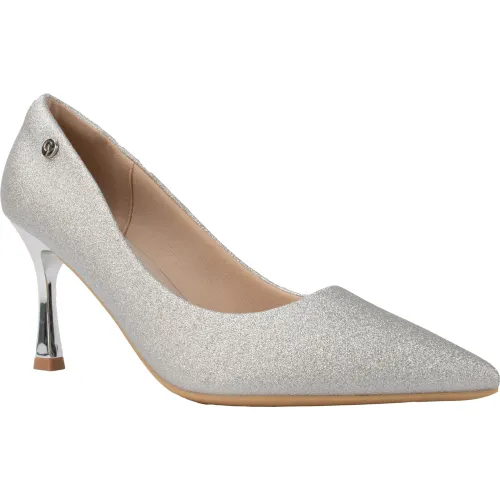 Zapato Chabely De Vestir Mujer 2yt126 color plateado | Platanitos