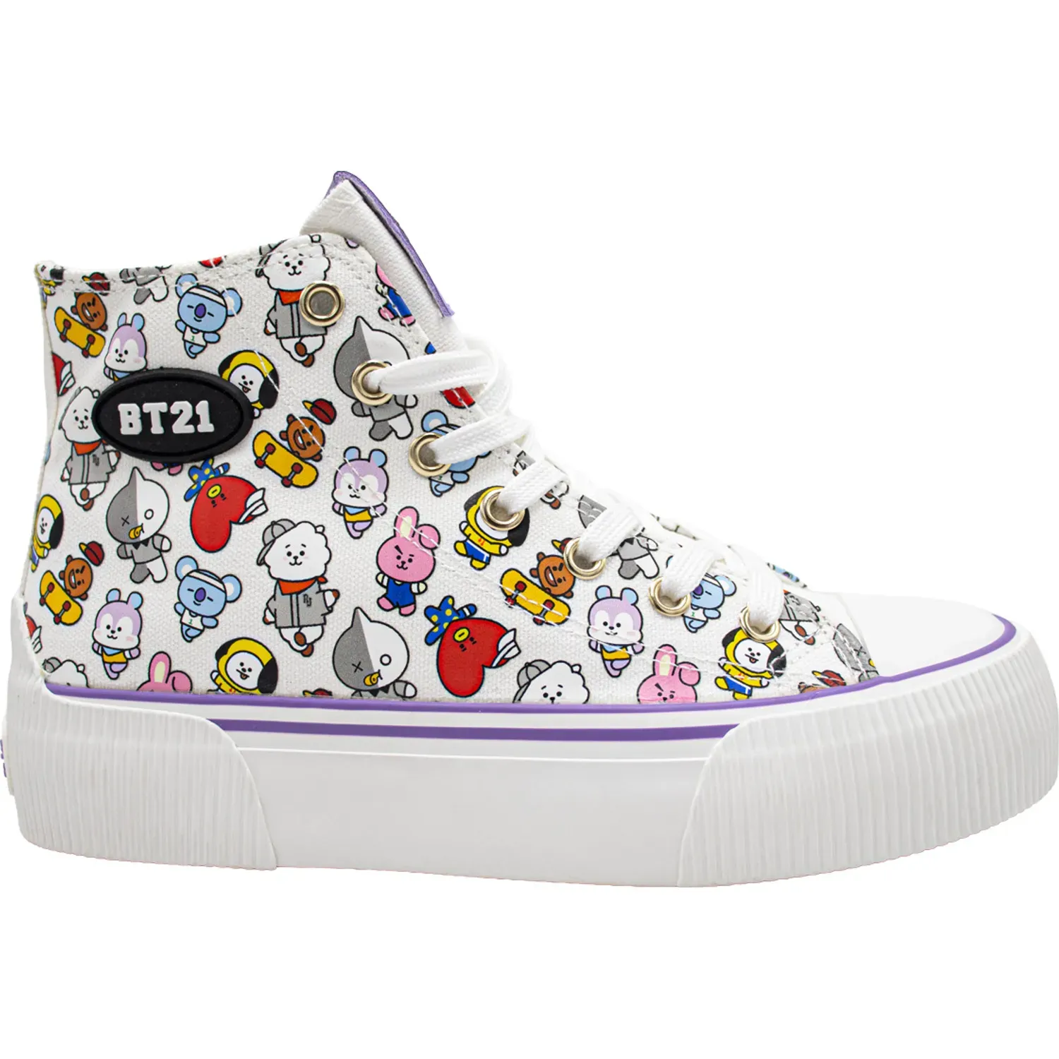 Zapatilla Bt21 Mujer Bt21 2bty008 color blanco | Platanitos