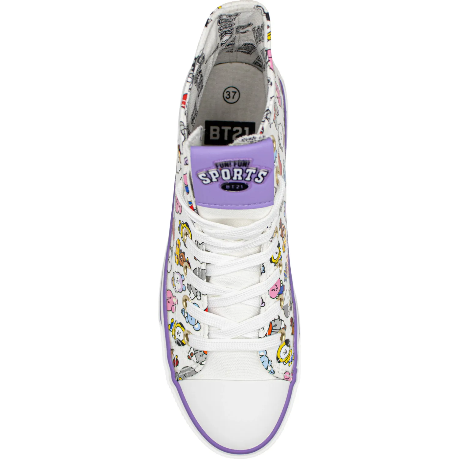 Zapatilla Bt21 Mujer Bt21 2bty008 color blanco | Platanitos