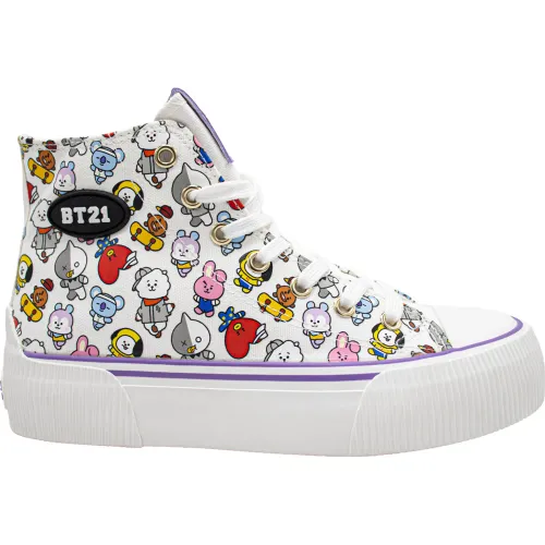 Zapatilla Bt21 Mujer Bt21 2bty008 color blanco | Platanitos