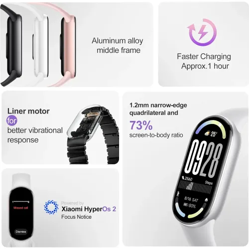 XIAOMI Reloj Pulsera Smart Band 10, Amoled, 60 Hz, 5atm