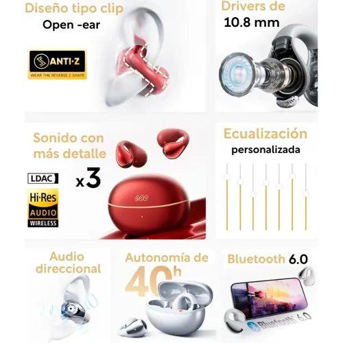 QCY Audífonos Inalámbricos Crossky C30s Bluetooth 5.0