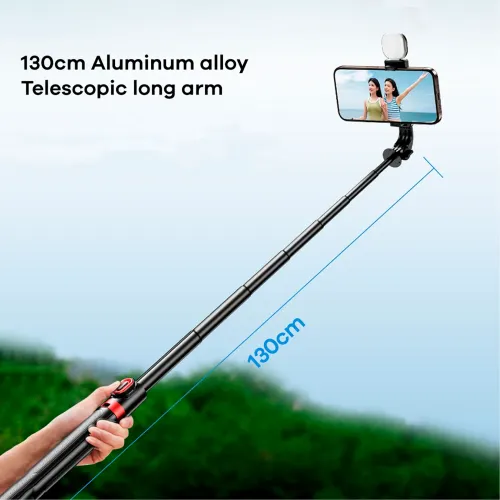 REMAX Selfie Tripode Streaming P60 Negro 1.3 M 360° Bluetooth