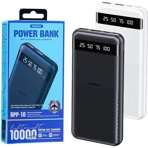REMAX Cargador Portatil Powerbank 10000mah, Rpp-10 Carga Rapida