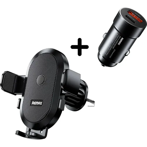 REMAX Negro Car Holder Rm-C02 + Charger Rcc361