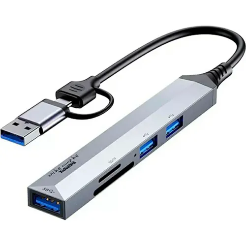 REMAX Plateado modelo Usb Hub Ru-U7 Usb + Tipo-C plateados 2026012119352056666  
