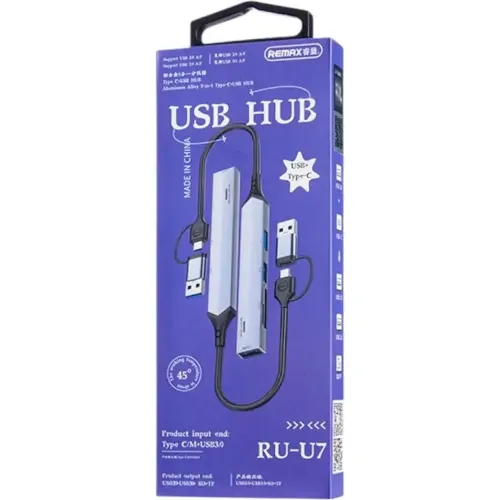 REMAX Usb Hub Ru-U7 Usb + Tipo-C
