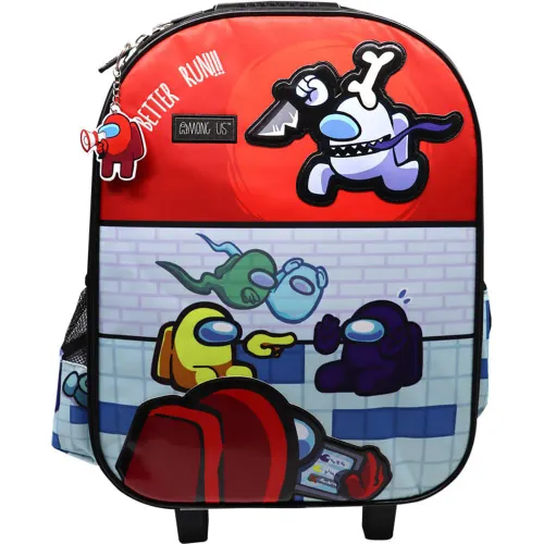 AMONG US Rojo de Niña / Niño modelo Maleta Con Ruedas Among Us rojos rojas roja niña 2026012119423138213  