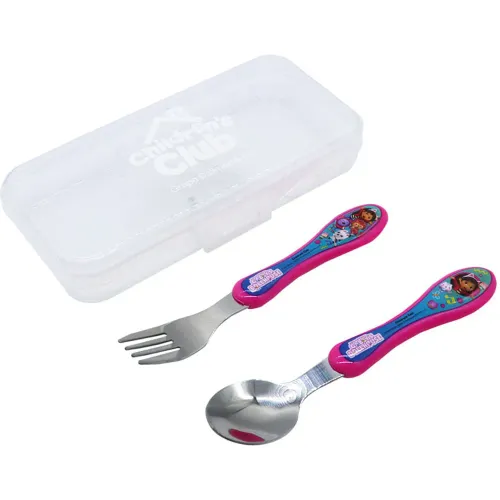 GABBY´S DOLLHOUSE Rosado de Bebita / Bebito / Niña / Niño modelo Set De Cubiertos Gabby´s Dollhouse rosados bebita 2026012119423138612  