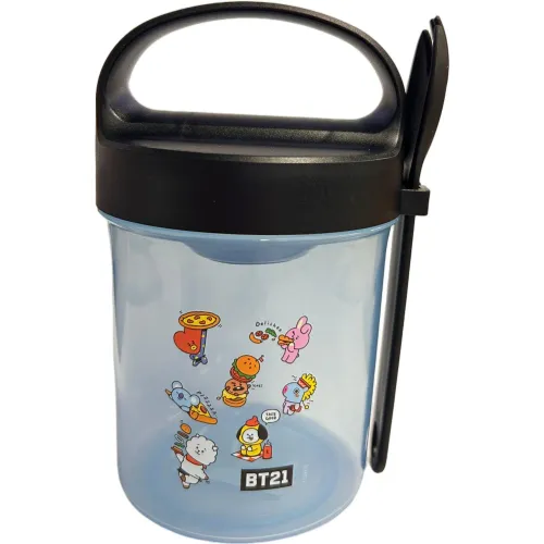 BT21 Celeste modelo Contenedor + Cuchara 560ml Bt21 celestes 2026012119423138696