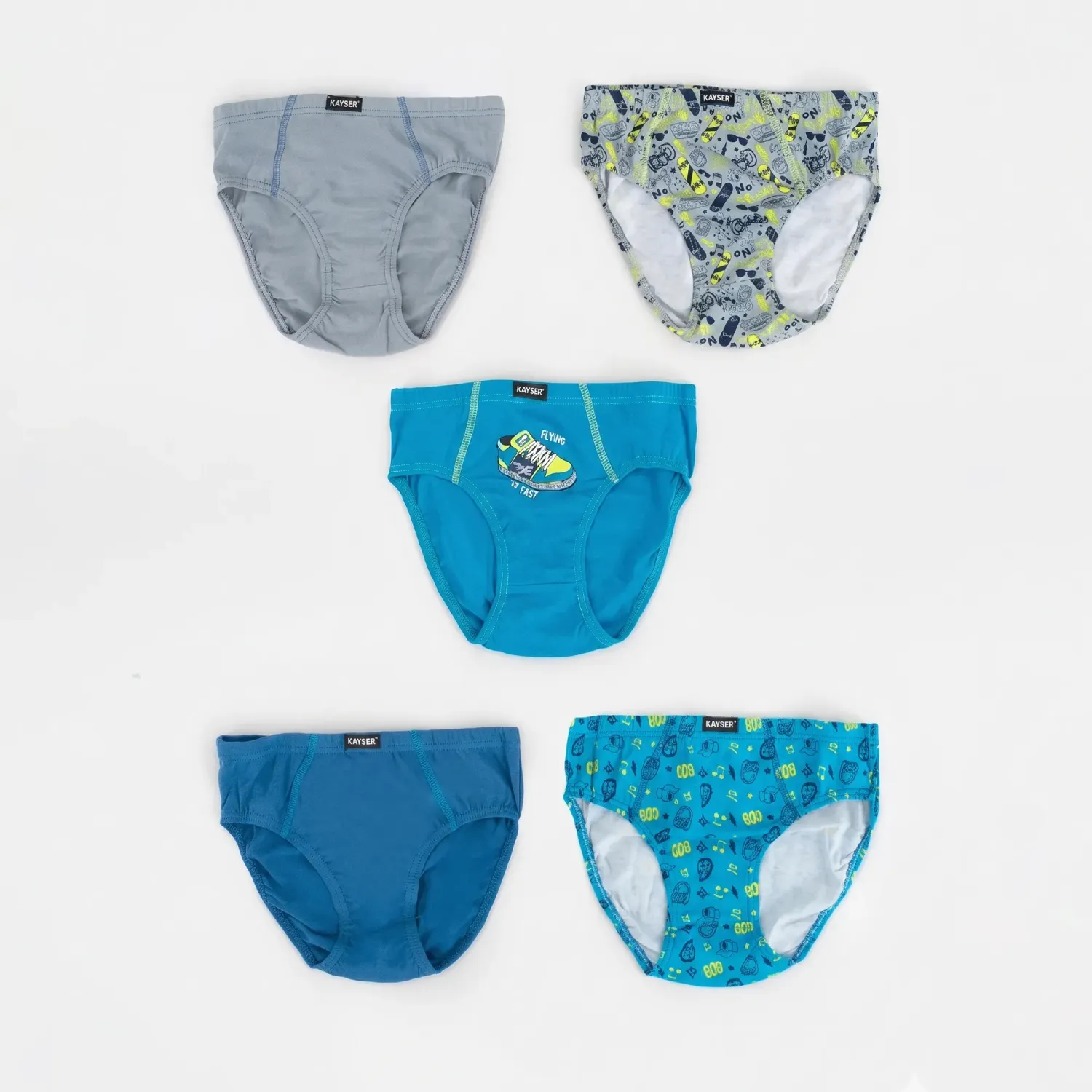 Kayser Pack Kayser De 5 Boxer Juvenil Hombre P595.041 color azul | Platanitos