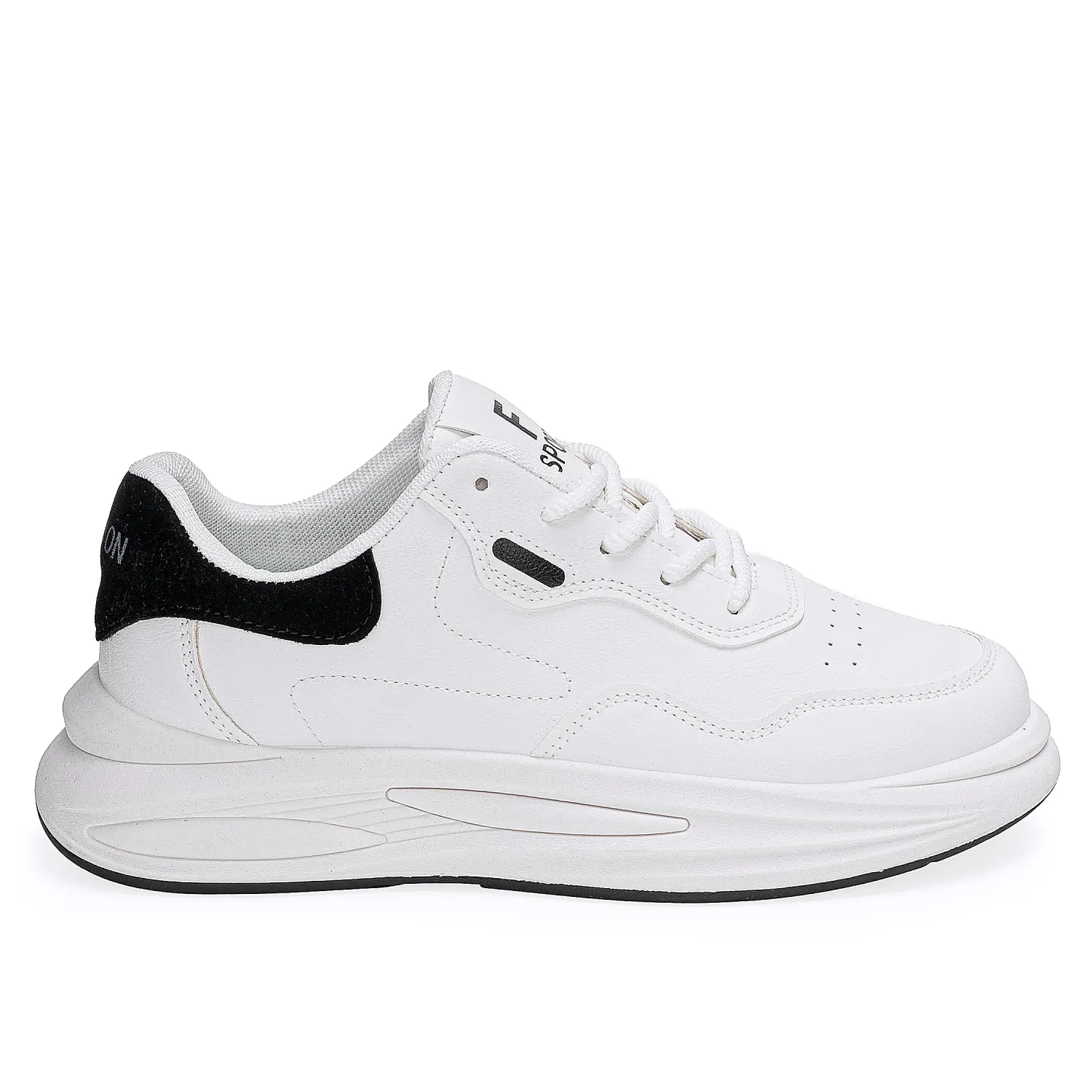 Zapatilla Just4U Caballero Z Timyl color blanco / negro | Platanitos