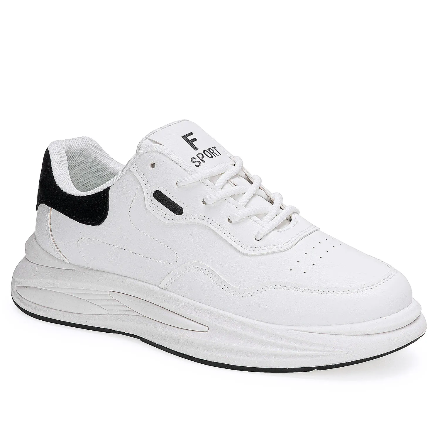 Zapatilla Just4U Caballero Z Timyl color blanco / negro | Platanitos