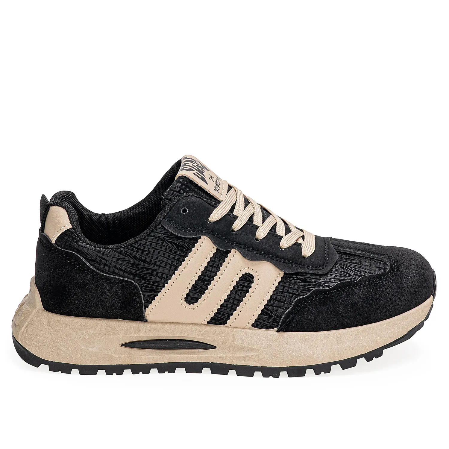 Zapatilla Just4U Caballero Z Julio color negro | Platanitos