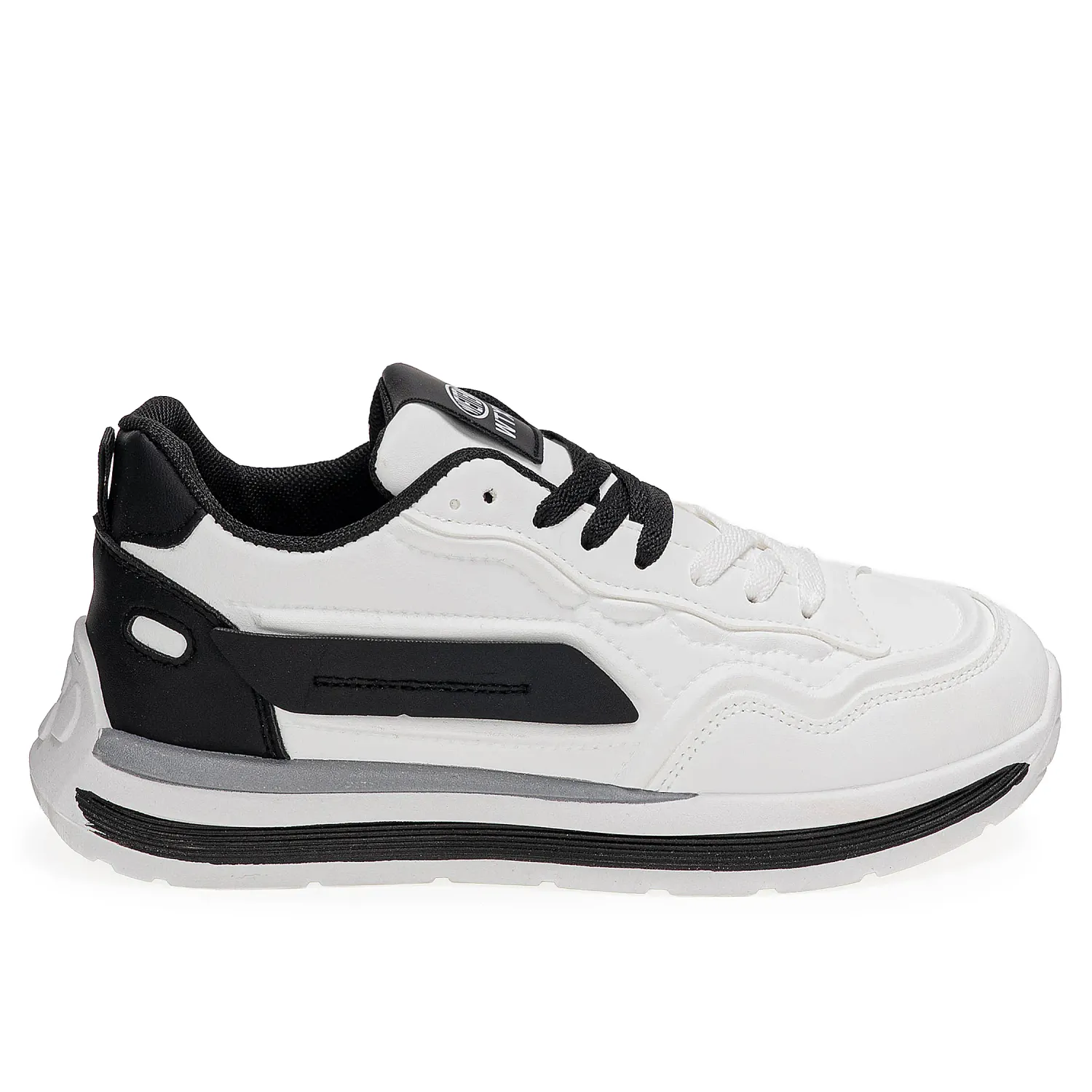 Zapatilla Just4U Caballero Z Ytalo color blanco / negro | Platanitos