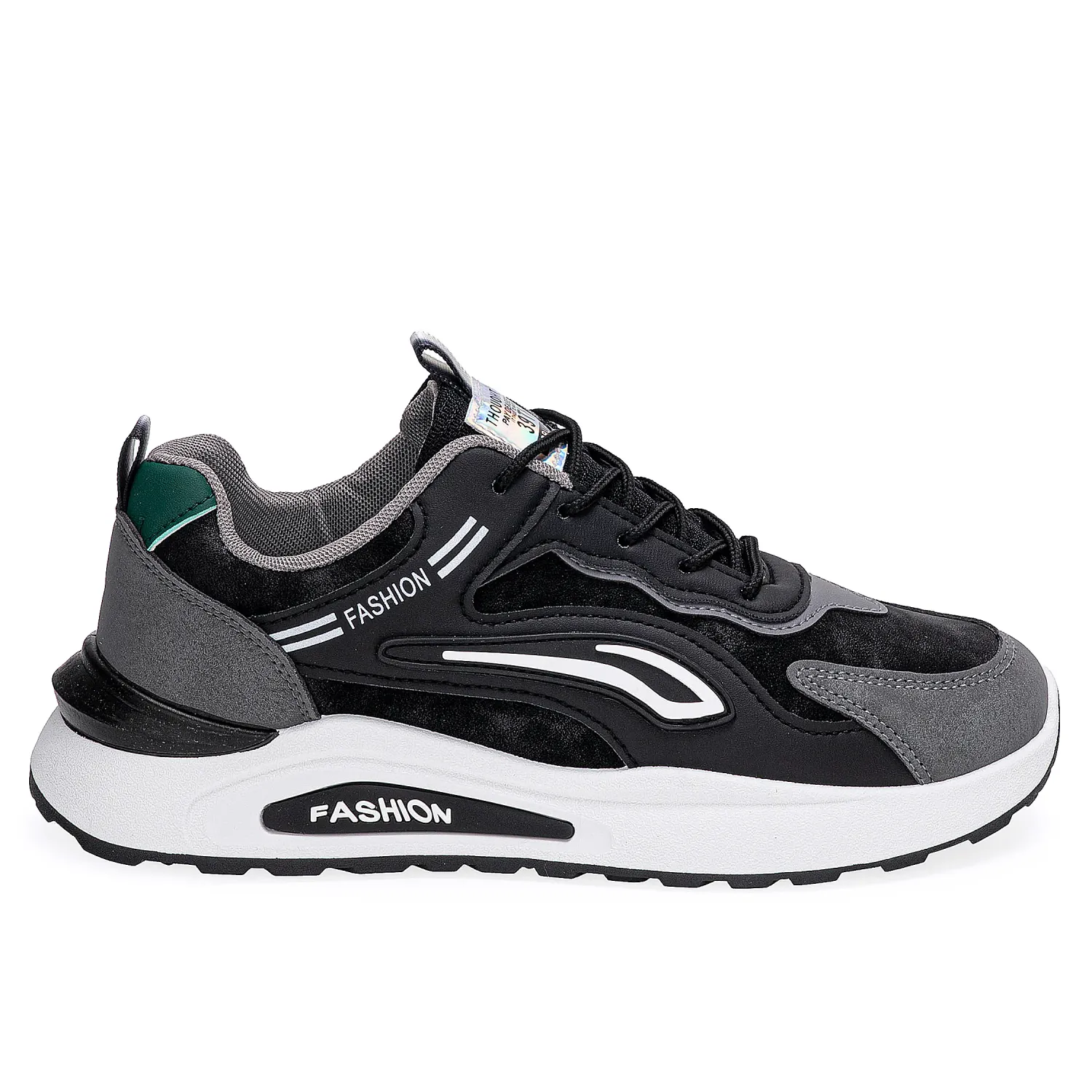 Zapatilla Just4U Caballero Z Mateo color negro | Platanitos