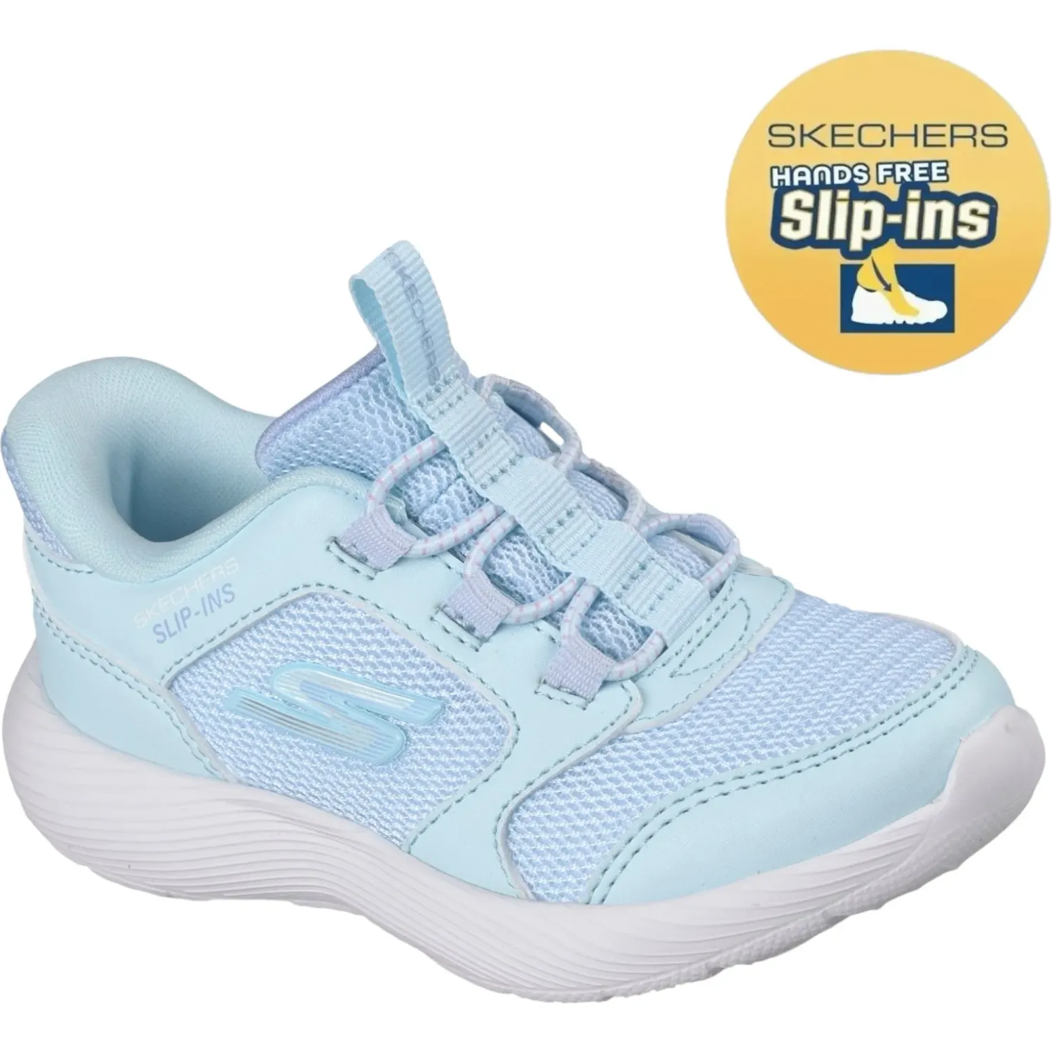 Zapatillas Skechers Urbanas Bebés Dyna-Lite color celeste | Platanitos