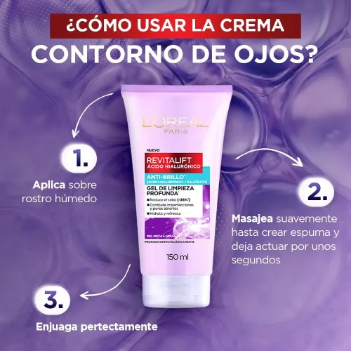 L'Oréal Paris Gel Limpieza Anti Oleosidad 150ml