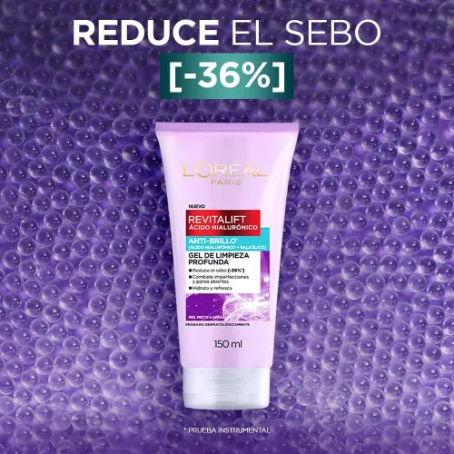 L'Oréal Paris Gel Limpieza Anti Oleosidad 150ml