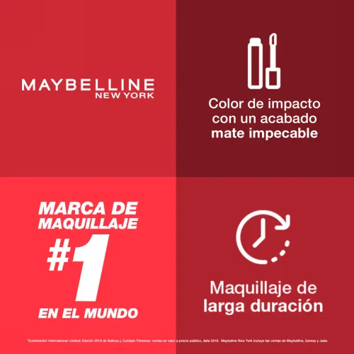 MAYBELLINE Labial Líquido Maybelline Matte Ink