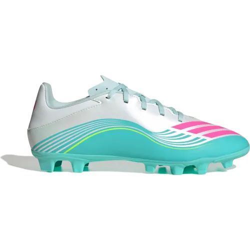 Zapatillas Adidas De Futbol Unisex F50 Messi Club Fg/Mg color blanco | Platanitos