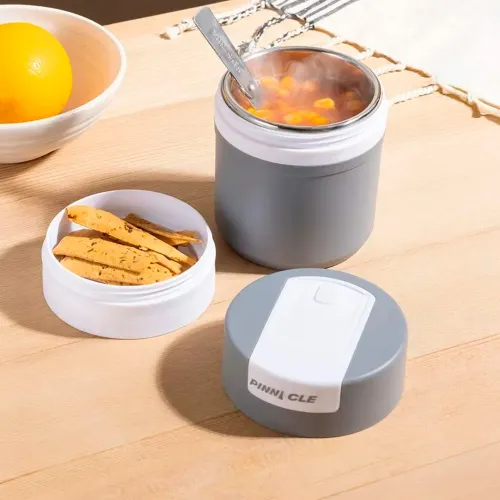 PINNACLE Termo Comida Pogo 600 Ml Gris Acero Inoxidable