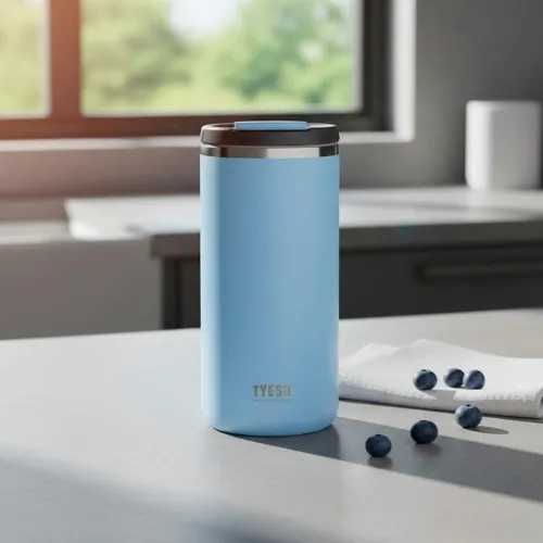 ICHIMATSU Vaso Termico 600 Ml Celeste Inoxidable