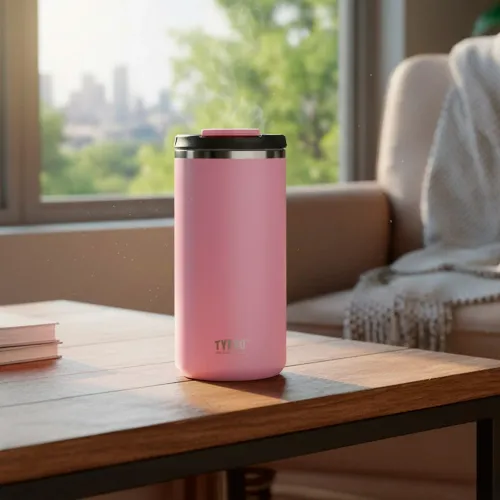 ICHIMATSU Vaso Termico 600 Ml Rosado Acero Inoxidable