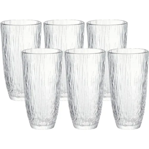 ICHIMATSU Transparente modelo Set X 6 Pieza Vaso Alto Labrado 350 Ml transparentes 2026013015242083858  