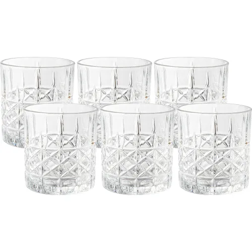 ICHIMATSU Transparente modelo Set X 6 Vasos Bajo Labrado 333 Ml Modelo Royale transparentes 2026013015242083867