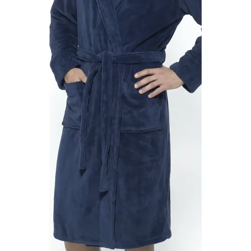 Kayser Bata De Dormir Hombre Manga Larga Coral Fleece