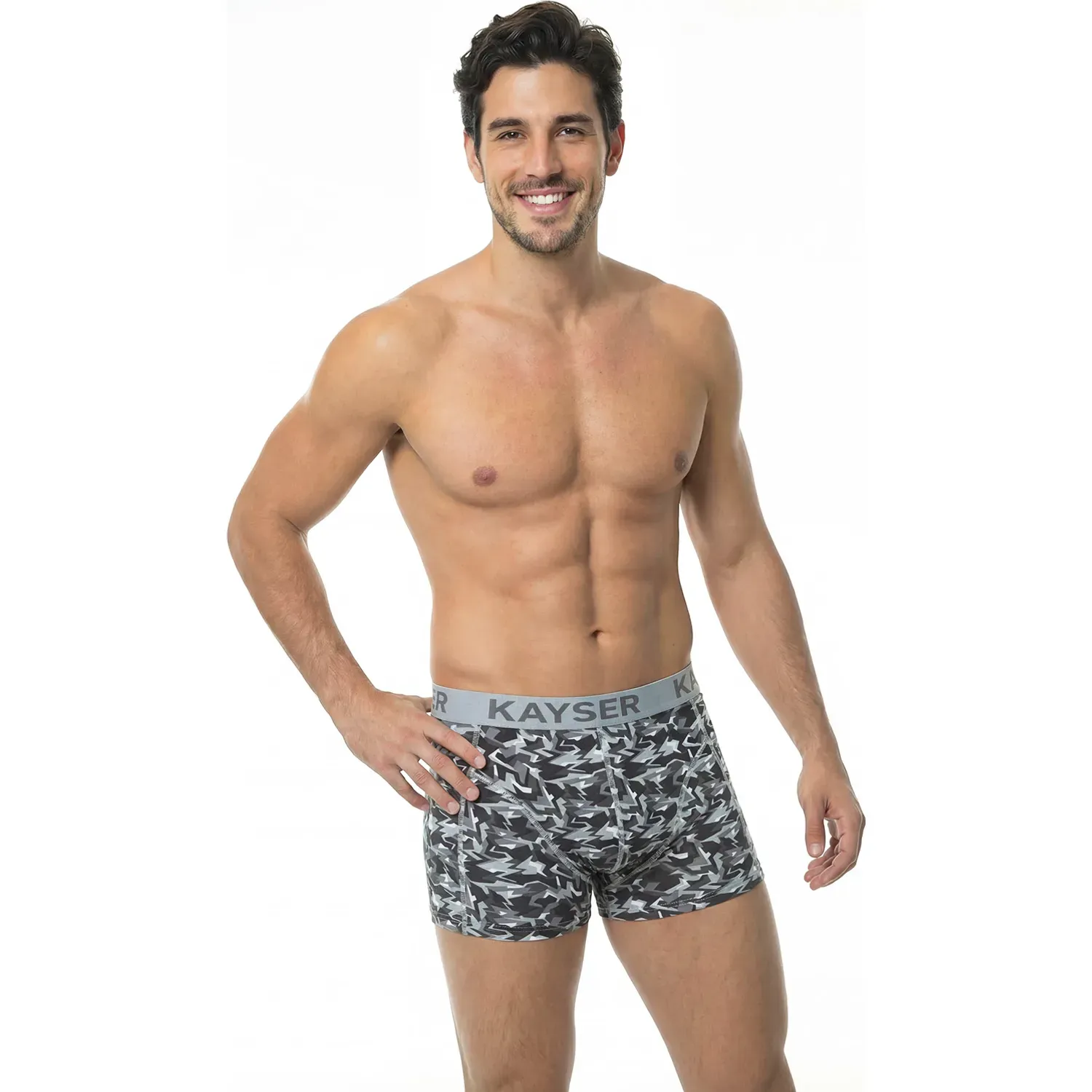 Boxer Kayser Hombre Corto Bamboo color gris | Platanitos