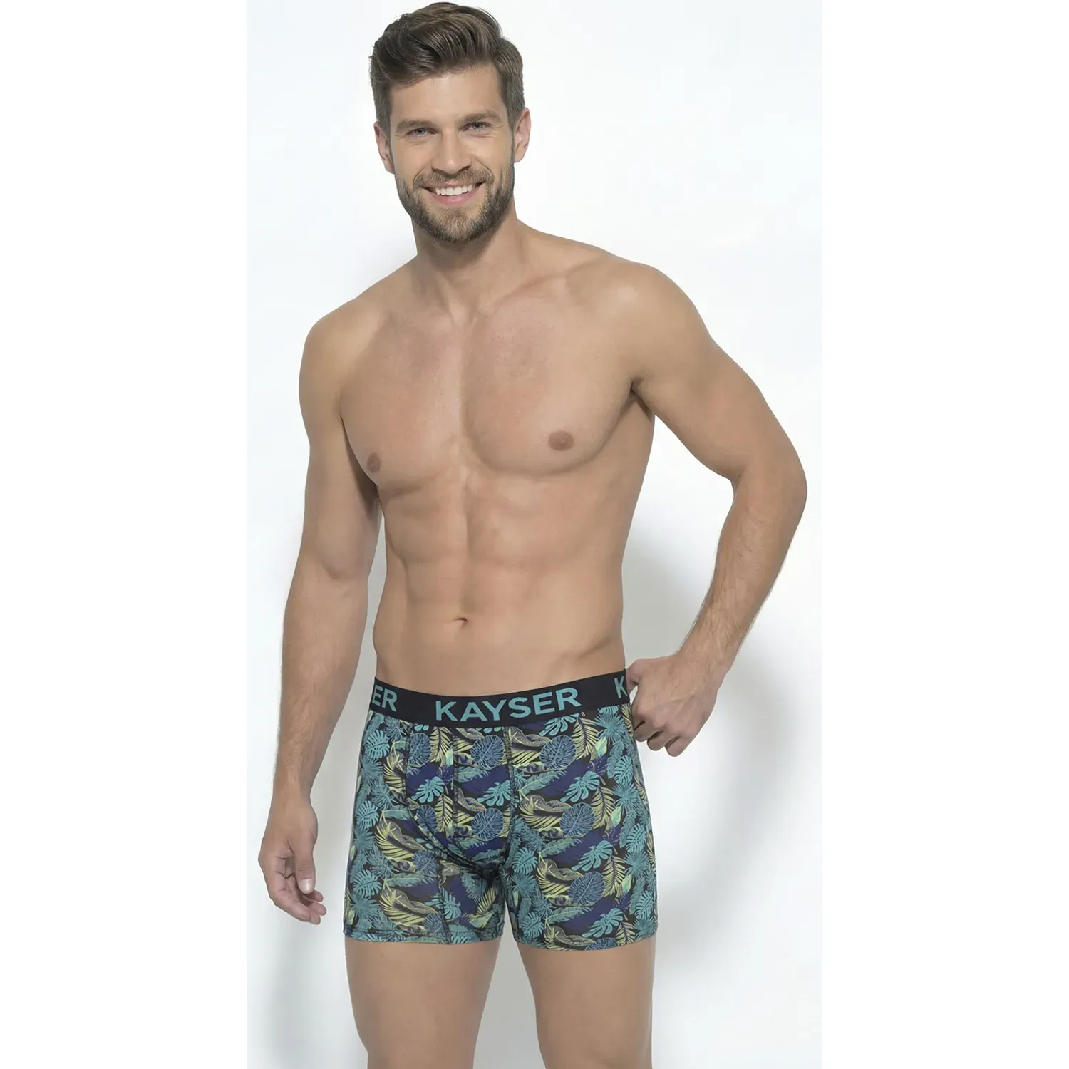 Boxer Kayser Hombre Largo Algodon color turquesa | Platanitos