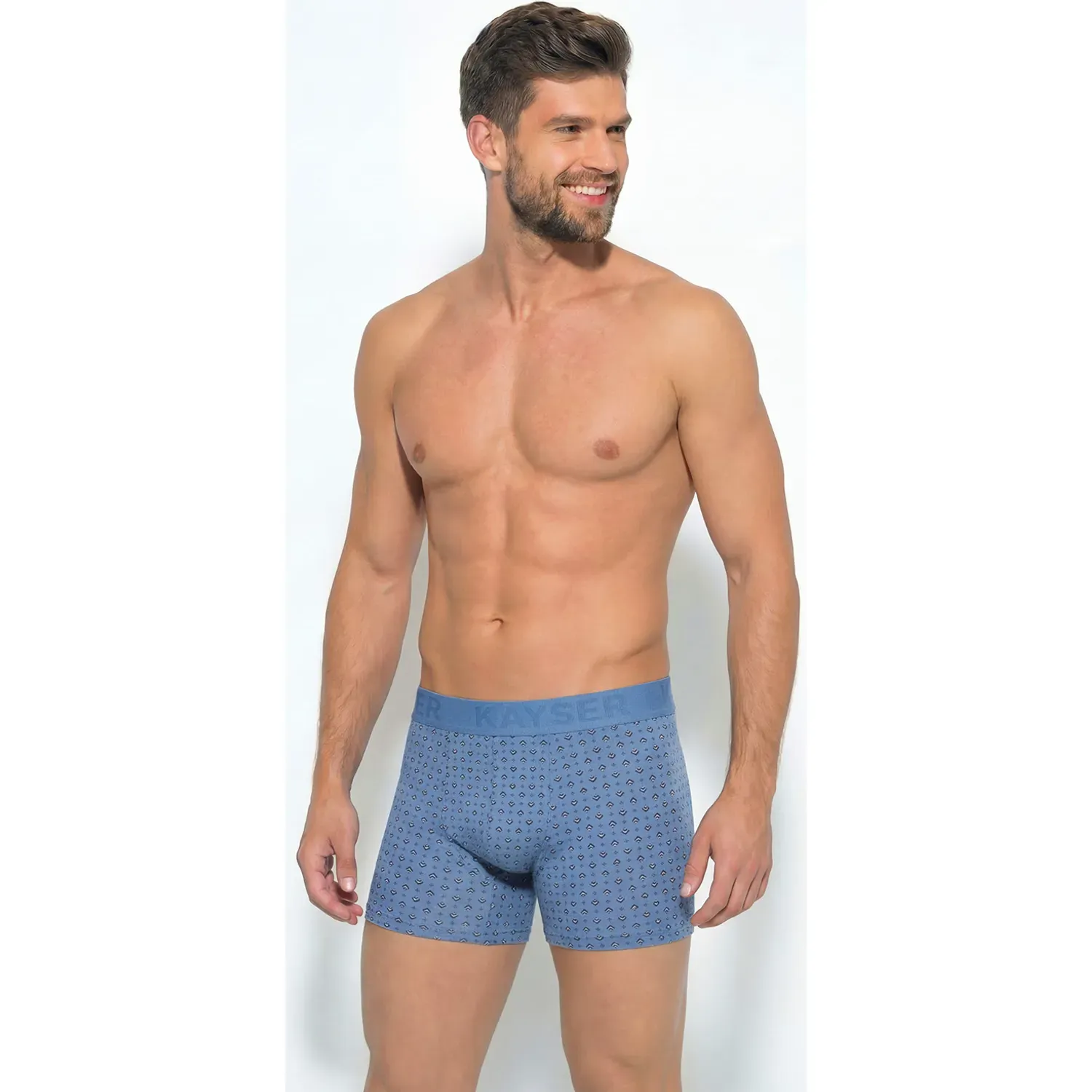Boxer Kayser Hombre Largo Algodon color celeste | Platanitos