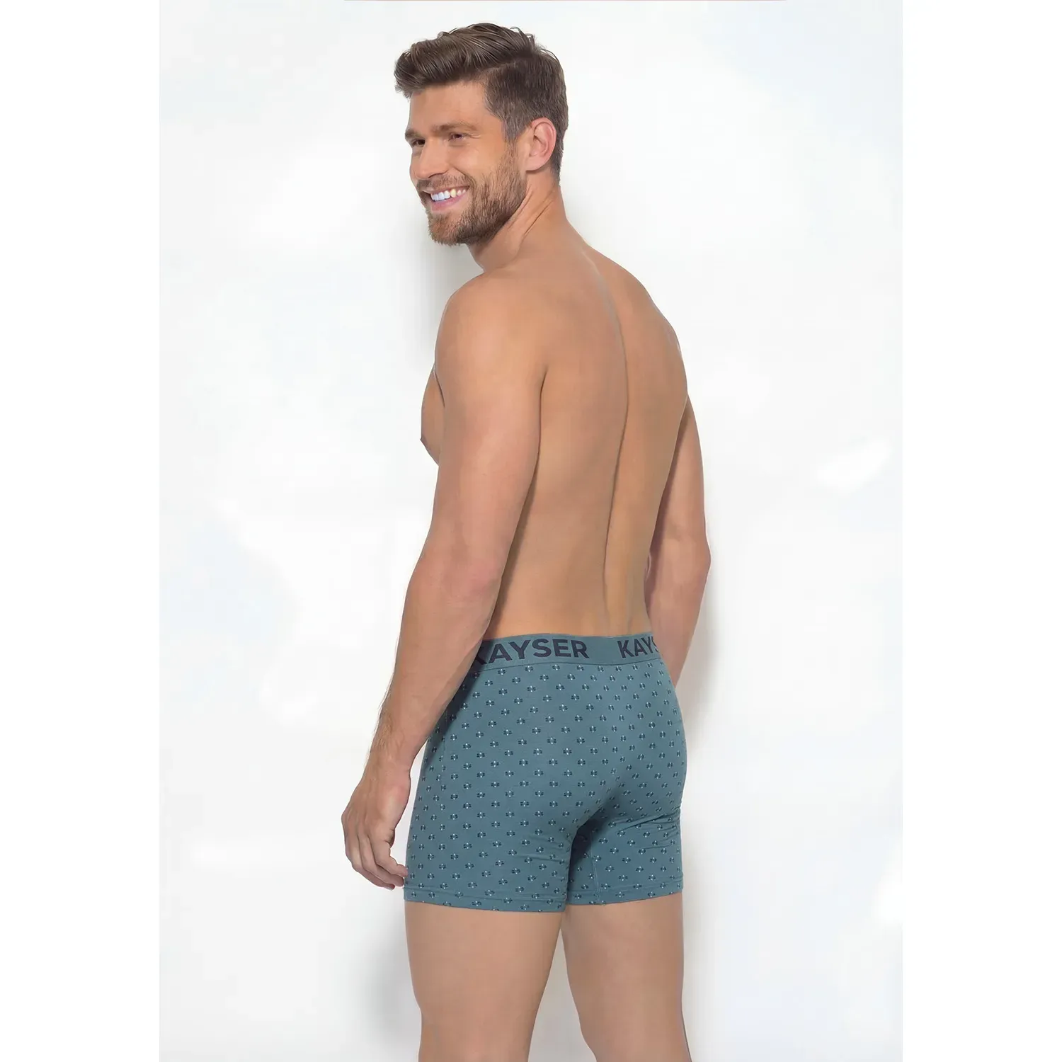 Boxer Kayser Hombre Largo Algodon color verde | Platanitos