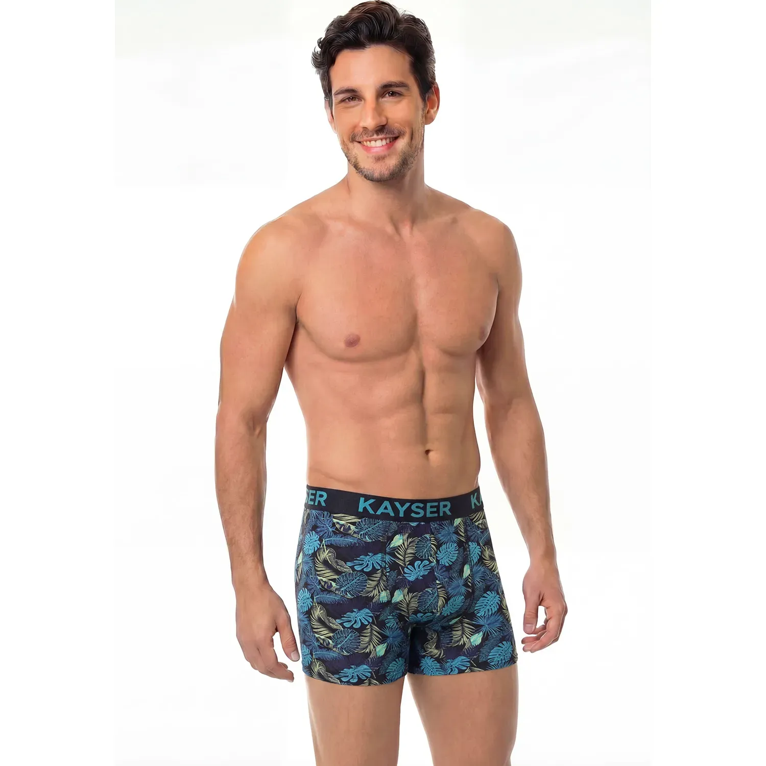 Boxer Kayser Hombre Largo Bamboo color turquesa | Platanitos