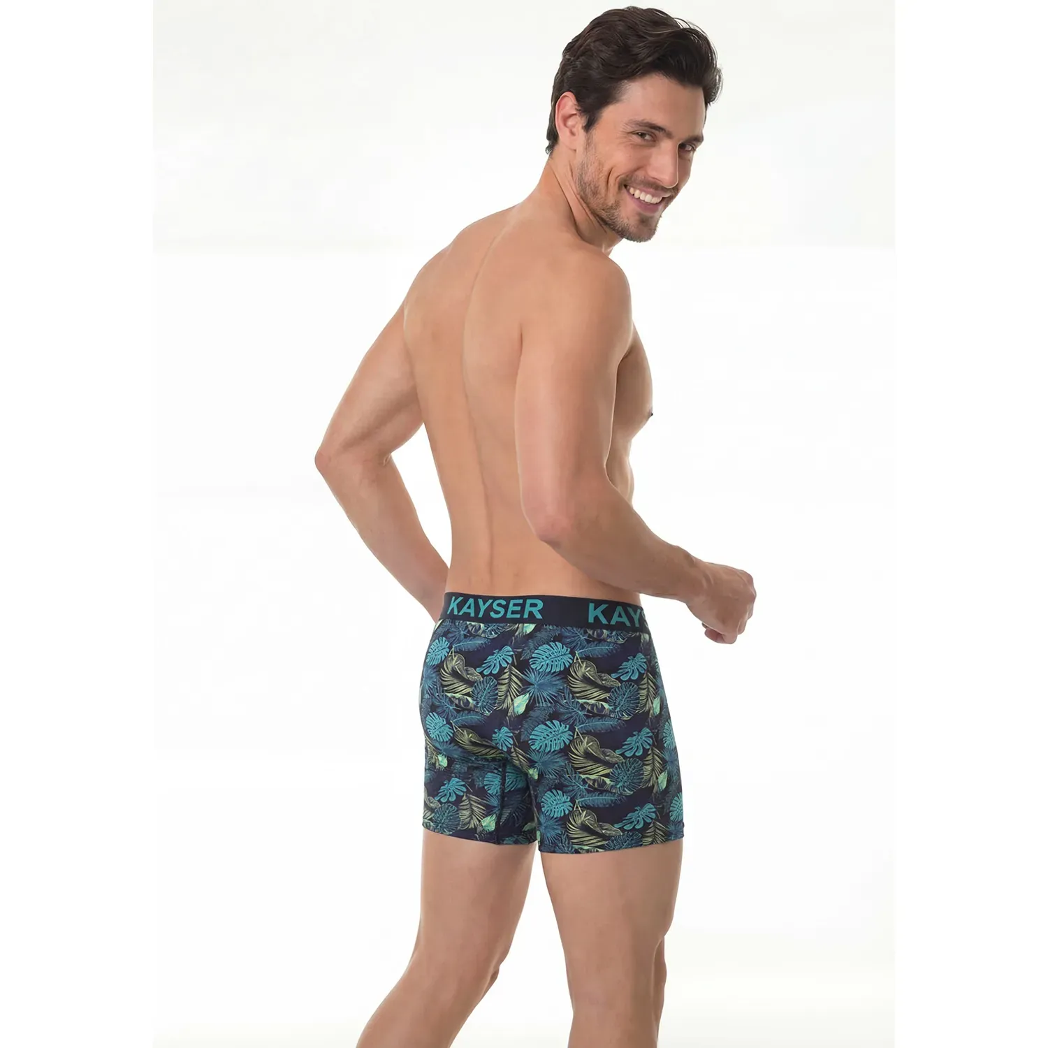 Boxer Kayser Hombre Largo Bamboo color turquesa | Platanitos