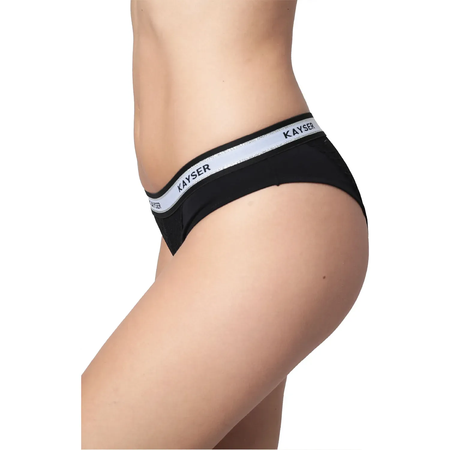 Calzon Kayser Bikini Mujer Algodon color negro | Platanitos