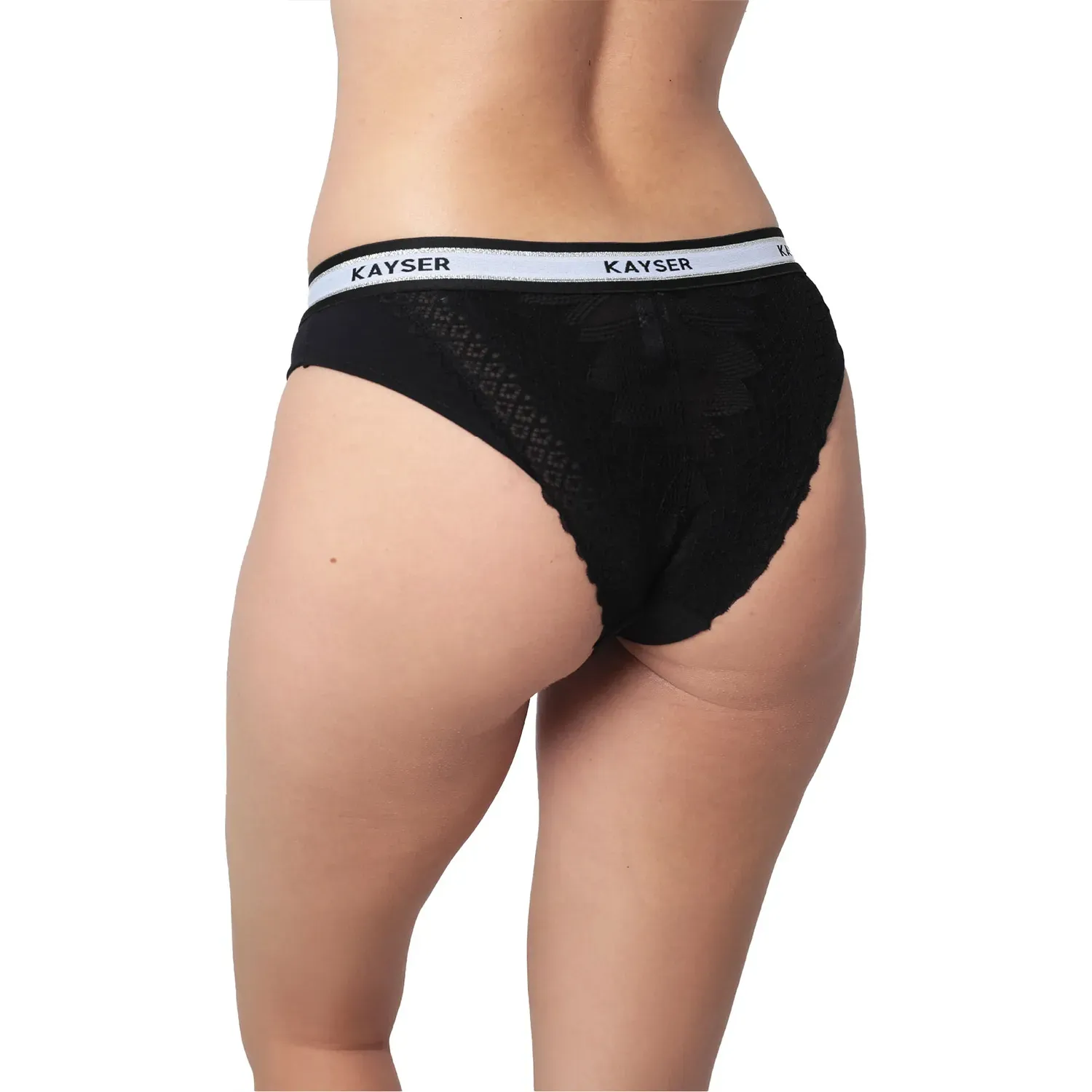 Calzon Kayser Bikini Mujer Algodon color negro | Platanitos