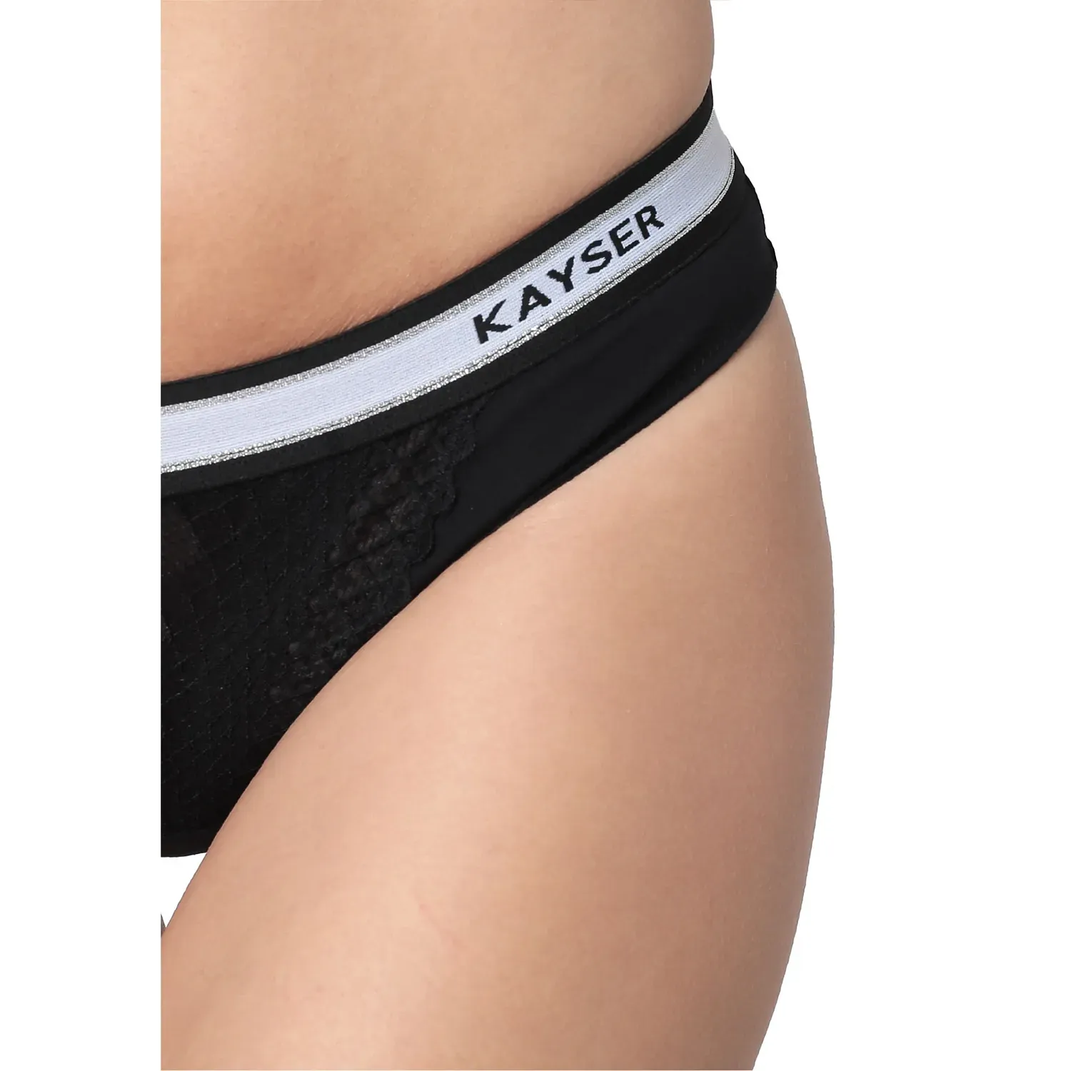 Calzon Kayser Bikini Mujer Algodon color negro | Platanitos